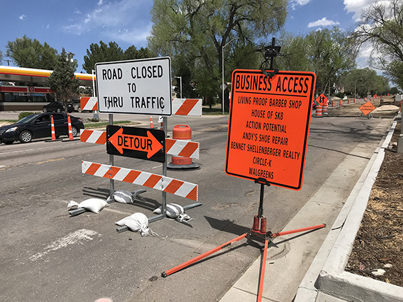 local access to business sign